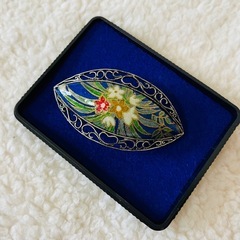 帯留め 和装 着物 帯留 ヴィンテージデージ レトロ 花柄の画像