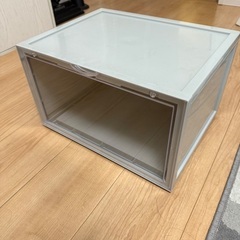 「スニーカーボックス 14個セット 黒×7 グレー×7 LEYL 横型シューズケース」の画像