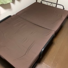 セミダブルベッド 折りたたみ マット付きの画像