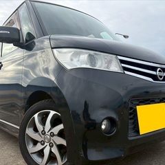 フル装備お買い得車☆月々1万円〜分割払い可❗️ 車検2年付き！【名義変更代込み】大人気☆日産 ルークスハイウェイスター☆Bluetooth対応ナビ付き☆走行中DVD見れます☆ETC付き☆便利なバックカメラ付き☆電動スライドドア☆ドラレコ付き☆スマートキー☆フルオートエアコン☆純正アルミ！そのまま乗って帰れます❗️の画像