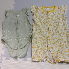 ロンパース＆肌着，4枚80サイズの画像