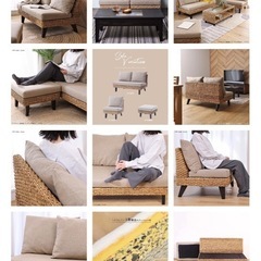  【お譲り先決定】アジアン家具 ソファー 2人掛けの画像