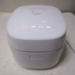 G∀201 IHジャー炊飯器 Panasonic SR-UNX101 ホワイト 2022年製 中古品 検：パナソニック 5.5合炊き ダイヤモンド かまど釜 炊飯器 家電の画像