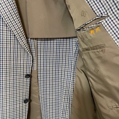 DAKS  ダックス　テーラード　ジャケット　チェック　スーツ　サイズM  AB6  ブレザー ジャケット チェック柄 背抜きの画像