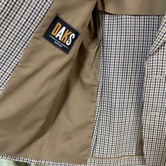 DAKS  ダックス　テーラード　ジャケット　チェック　スーツ　サイズM  AB6  ブレザー ジャケット チェック柄 背抜きの画像