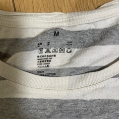 無印良品　半袖Tシャツ　Mサイズ　ストライプの画像
