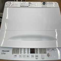 ☆ドリーム荒牧店☆ジモティー割引有☆【クリーニング済み】ハイセンス/洗濯機/HW-T60H/6kg/2022年製の画像