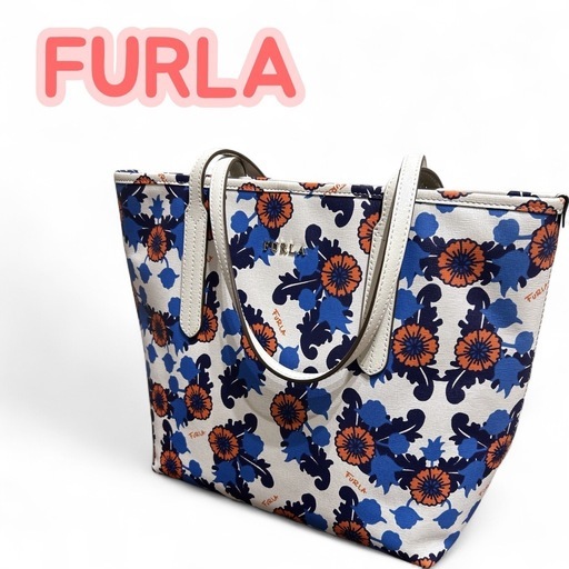 極美品　FURLA 花柄 トートバッグ　フルラ