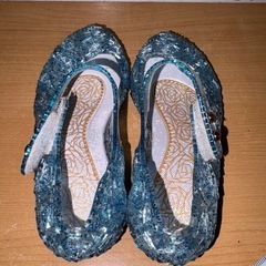 GYP0928 ラバーサンダル　15.5cm ブルー　ラメの画像