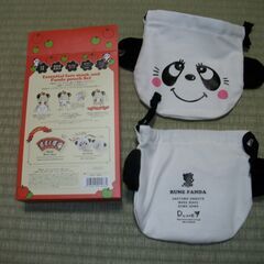 新品未使用　内藤ルネ　Rune Panda 巾着型パンダポーチの画像