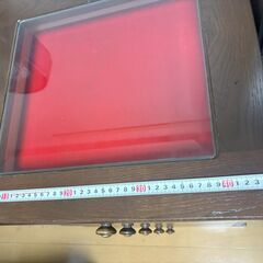 コレクションチェスト （アクセサリー ガラスディスプレイ ガラス天板付き）※最終無料可の画像