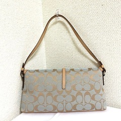 【お取引先決定しました】美品　COACH シグネチャー クリップデミ ミニ ワンショルダー  ハンド バッグ6348  の画像