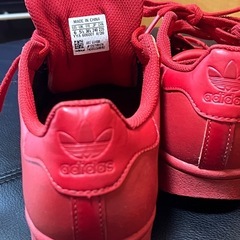 adidasスーパースター　24センチ　　赤　2足目の画像