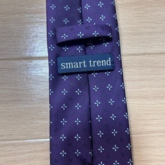 【美品】smart trend 紫色 花柄 ネクタイの画像
