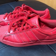 adidas スーパースター　　24センチ　赤　の画像