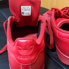 adidas スーパースター　　24センチ　赤　の画像