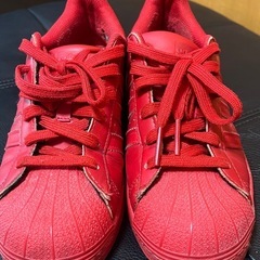 adidas スーパースター　　24センチ　赤　の画像