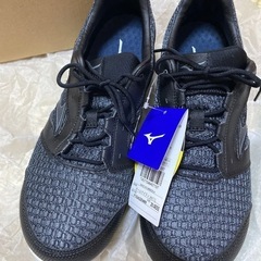 ミズノ/MIZUNO　安全靴  F1GA220409　ALMIGHTY VH 11L　靴紐タイプ　ブラック×ダークシルバー 25の画像