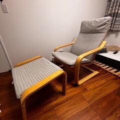 IKEA ポエング　オットマンセット
　の画像