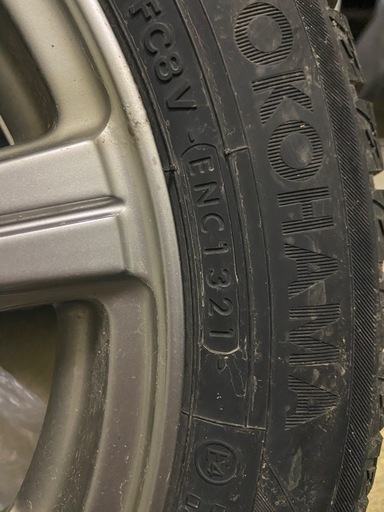 ヨコハマタイヤ　アイスガード　4本セット　アルミホイール付き　155/65R14　21年製