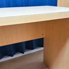 【廃盤希少✨】無印良品 ブナ材デスク 幅138cm シンプル＆頑丈 学習机・作業机に◎ の画像