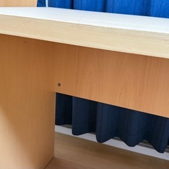 【廃盤希少✨】無印良品 ブナ材デスク 幅138cm シンプル＆頑丈 学習机・作業机に◎ の画像