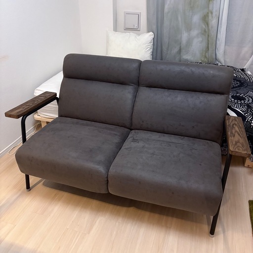 NOCE NC728A 2人掛けソファ　ダークグレー