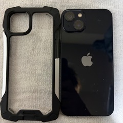 【SIMフリー iPhone13 128GB ミッドナイト（黒系）】ケース＆覗き見防止フィルム付き バッテリー67%の画像