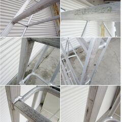 　12尺（高さ350㎝）造園 植木の剪定作業に最適　はしご 梯子 作業台　アルミ　脚立　園芸用　三脚　屋外作業　高所作業などの画像