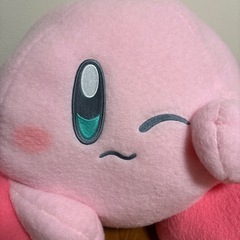 羊毛フェルト風超ビックぬいぐるみ　カービィ　うとうとの画像