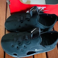 【超美品】Nike キッズ サンダル サンレイプロテクト4 ブラック 15cmの画像