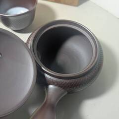 四日市 萬古焼 川水造 茶器　急須 湯呑 5個 セットの画像