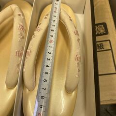 ユ浅草 忠貢作 東京 本革 装履 草履 約22cm 和装小物の画像