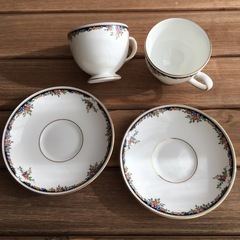 WEDGWOOD ウェッジウッド オズボーン カップ＆ソーサー 2客セット旧刻の画像