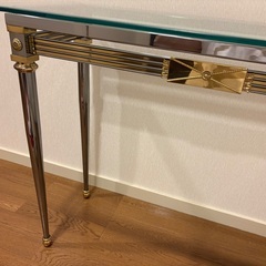 カウンターテーブル　天板ガラスの画像
