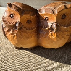 木彫りフクロウの画像