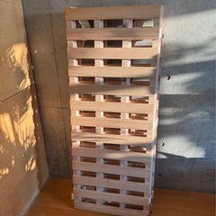 ヒノキ　すのこベッド セミダブルの画像