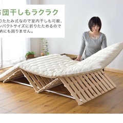 ヒノキ　すのこベッド セミダブルの画像