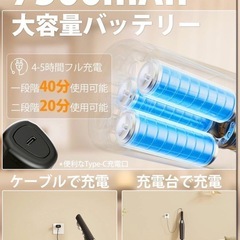 掃除機 コードレス 25000Pa超強力吸引 0.7kg超軽量40分連続稼働の画像