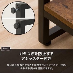 ミドルブラウン ローボード 幅120cm▼150cmもあります▼の画像