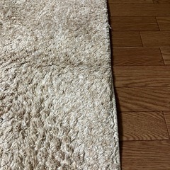 決まりました　美品　ニトリ　アクセントラグ　Sシャギー　ベージュの画像