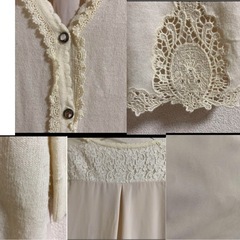 axes femme アイボリー カーディガンの画像