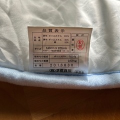 掛け布団、敷布団セット　京都西川製の画像