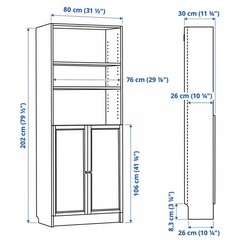 【取引中
】イケアIKEA 扉付き本棚　ホワイト BILLYの画像
