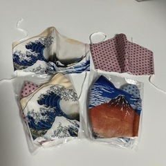 再出品！和柄　布マスク　6枚の画像
