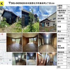 岐阜県本巣郡北方町　戸建て５K　普通賃貸4.8万円　or　譲渡プ...