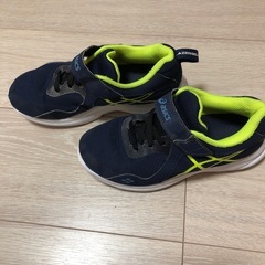 アシックス　スニーカー　20cm   ネイビー色の画像