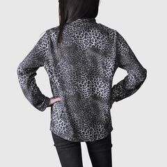 【日本製-新品-検品済】ストレッチ豹柄ハイネックの画像
