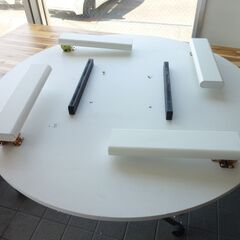 未使用/新品　ヒーターなし　リバーシブル天板　丸テーブル座卓の画像
