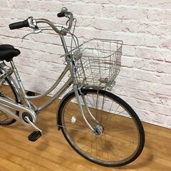 【大人用】整備済中古自転車 ブリヂストン 27型シングルスター ベルト 銀色 <自転車のオオムラ 静岡店>の画像